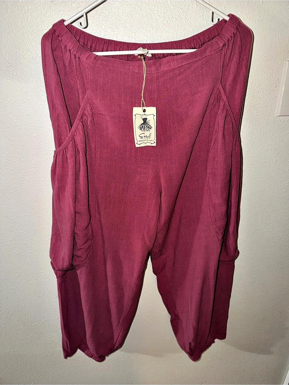 Easel Wide Leg Harem Genie Pants with Pockets - Large - NWT - Picture 11 of 12